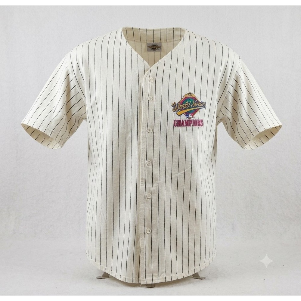 Medallion Men's Vintage White 1997 World Series Button Up Shirt. Size XL